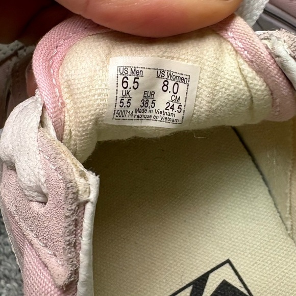 Vans Old Skool Shoes Pink Suede Classic Low Top Sneakers Blushing White - Picture 10 of 12